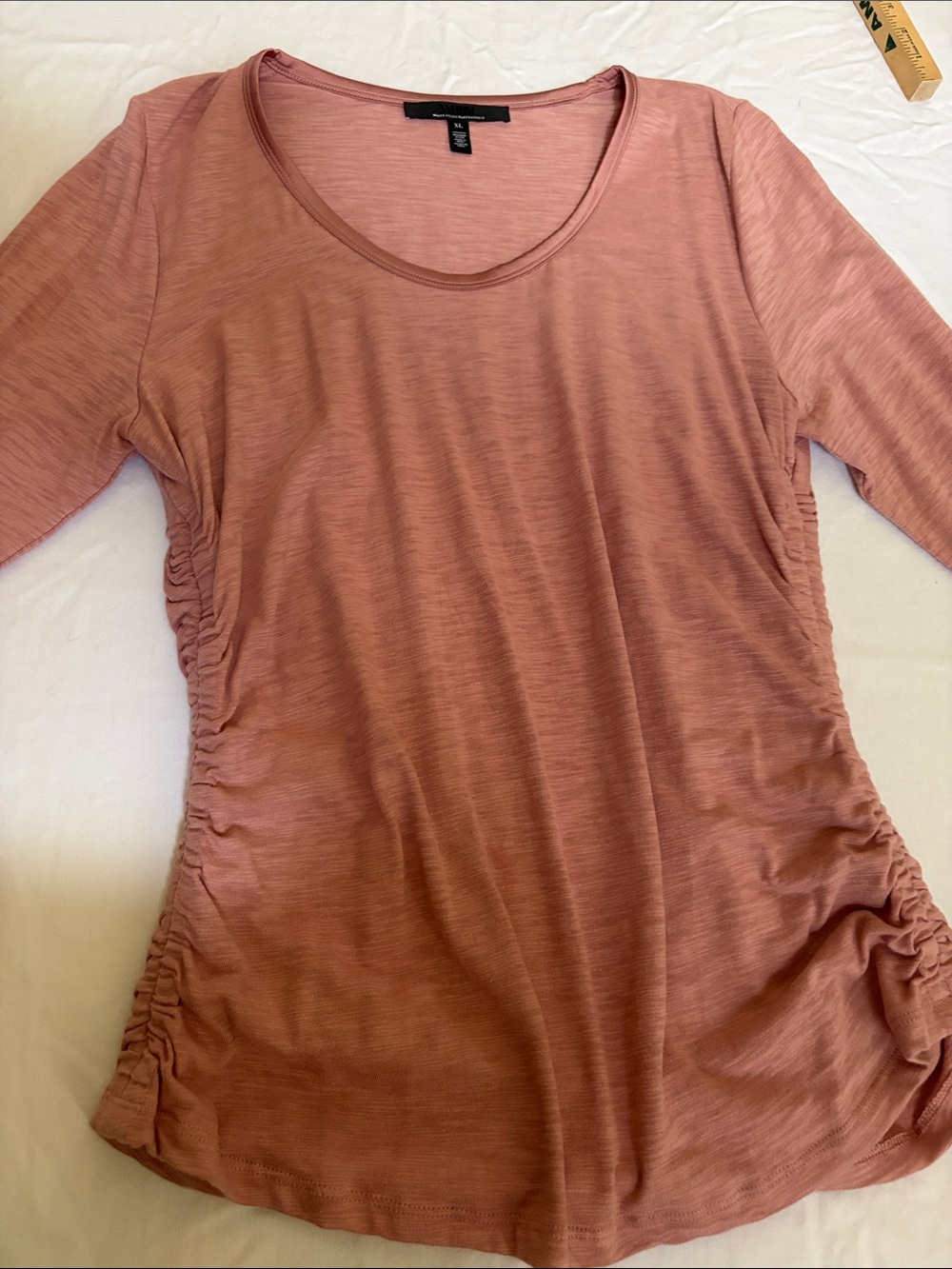 White House Black Market Ruched Top - Dusty Rose